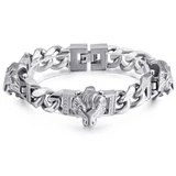 bracelet lion en argent homme